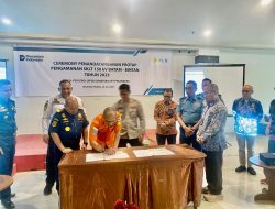 Danlanal Bintan Tandatangani Protap Pengamanan SKLT 150 kV Batam-Bintan Tahun 2025