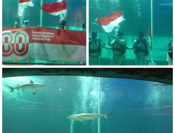 SeaWorld Ancol Gelar Pengibaran Bendera Merah Putih di Dalam Aquarium, Ruben Onsu Ikut Menyelam