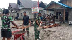 Satgas TMMD 125 Kodim 1506/Namlea: Rehab Rumah Tidak Layak Huni di Desa Leku Telah Mencapai 93 %