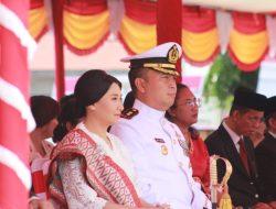 Komandan dan Prajurit Lanal Nias Ikuti Upacara Pengibaran Bendera Merah Putih Peringatan HUT Ke-80 Kemerdekaan Republik Indonesia di Jajaran Pulau Nias Tahun 2025