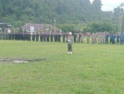 Satgas TMMD Kodim 1506/Namlea Ikuti Upacara HUT Ke-80 Kemerdekaan RI di Alun-Alun Kota Buru Selatan