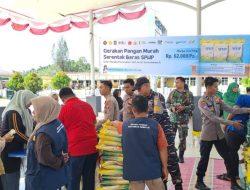 Primkopal Lanal Simeulue Turut Serta Dalam Penyediaan Beras SPHP Melalui Gerakan Pangan Murah (GPM) Serentak